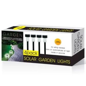 New| 4-piece Solar Powered Garden Lights Set